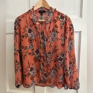 Jessica Simpson Satin Blouse in Peachy Pink